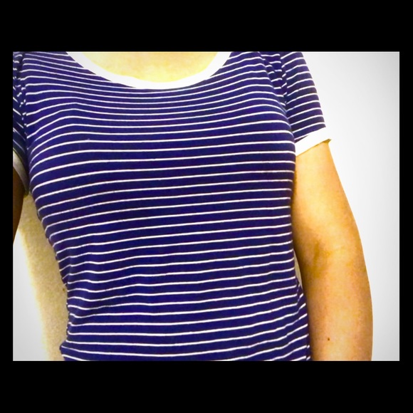 Blue and white striped top - Picture 1 of 2